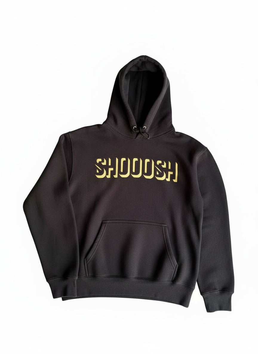 Black Hoodie – Gold SHOOOSH Logo