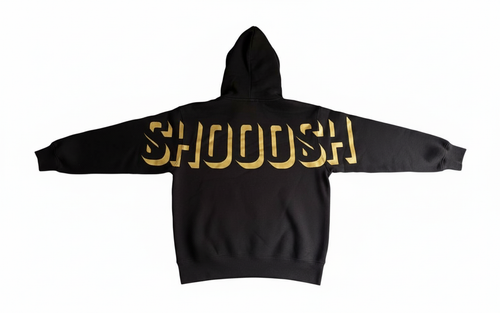 Black Hoodie – Gold SHOOOSH Logo