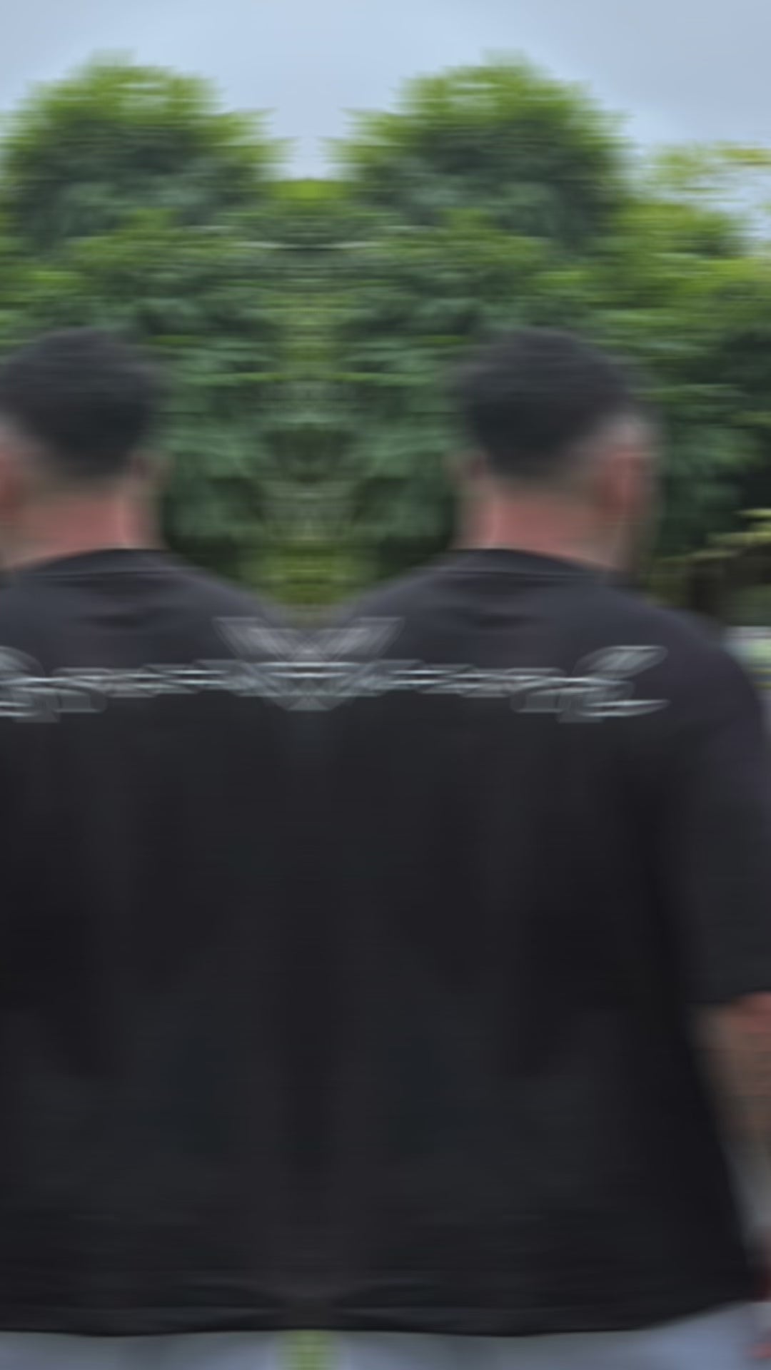 Black Oversized Tee – White SHOOOSH Logo